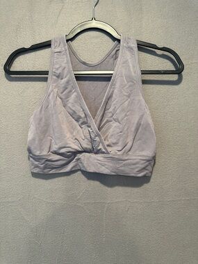 Kindred Bravely Wrap-Front Bralette - Grey
